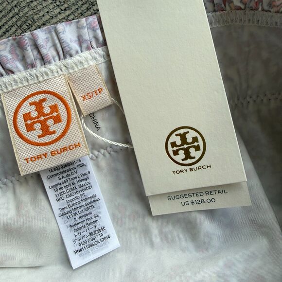 Tory Burch Costa Bikini Bottoms Wild Pansy Size XS - Picture 7 of 10